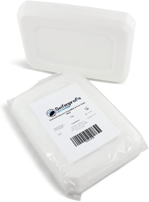 Bio Seifenbasis Melt And Pour - 1 Kg Block Für Selbstgemachte Seife