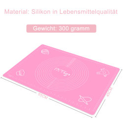 Silikonbackmatte 65 x 45 cm rosa