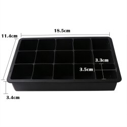 Eiswürfelform Silikon mit Deckel 3x3x3 cm