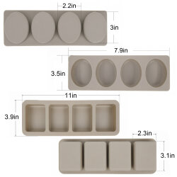 Seifenform 2er Set ohne Muster